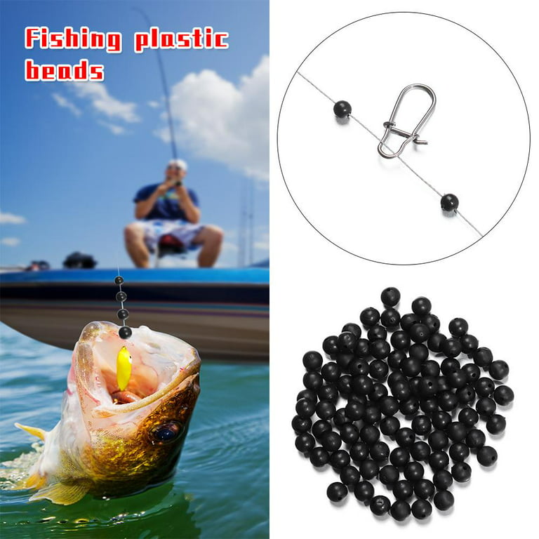 High Quality Night Sea Plastic Fishing Floats Beads Black Soft and hard  bean Round SOFT BEAN 12MM 