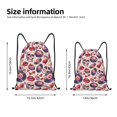 thumbnail image 5 of Yiaed record rock Skull lips Print Drawstring Bags Drawstring Backpack Bulk String Back Pack Gym Sport Bag-Small, 5 of 5