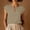 Khaki, variant on Women's Summer Solid Color Cotton Linen Casual V Neck Tank Tops Cap Sleeve Loose Fit Blouses Tunic Shirts Yellow