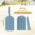 thumbnail image 2 of Uxcell Leather Luggage Tag Top-Open, 8 Pcs Luggage Tags Pu Bag Label for Suitcases Airplane Travel Essentials, Haze Blue, 2 of 7