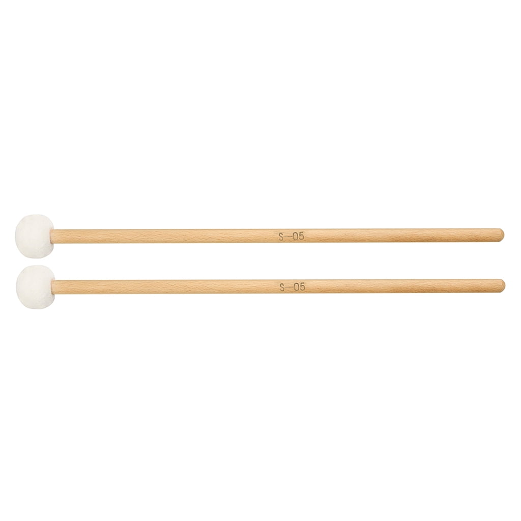 STAGA 2 Pcs Timpani Stick Percussion Mallet with Wood Maple Handle