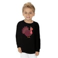 thumbnail image 2 of Awkward Styles Thanksgiving Toddler Long Sleeve Shirt Pink Turkey Kids T-Shirt, 2 of 5