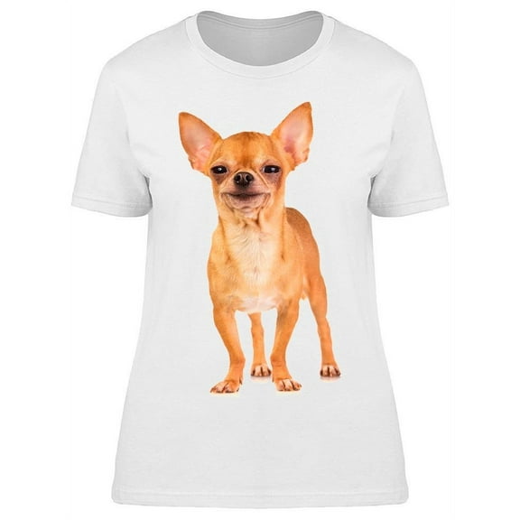Funny Smiling Chihuahua T-Shirt Women -Image by Shutterstock, Female XX-Large