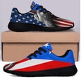 thumbnail image 3 of Puerto Rican American flag Shoes Sneakers Black Size 11, 3 of 7