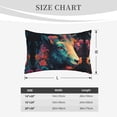 thumbnail image 3 of Plush Throw Pillow Covers, Colorful Flower Goat Pillow Cases with Invisible Zipper, Breathable Microfiber Pillow Cases Standard Size for Sleeping Bedroom Sofa Living Room 16x24, 3 of 5