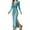 Sky Blue, variant on MIUOWANP Fall Dresses for Women 2024 Maxi Women Solid Color Knitted Slim Lapel Long Sleeved Stripe V-neck Dress