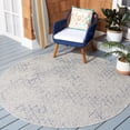 thumbnail image 2 of SAFAVIEH Courtyard Wilfreda Abstract Indoor/Outdoor Area Rug, Grey/Navy, 6'7" x 6'7" Round, 2 of 8