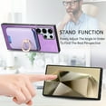 thumbnail image 5 of Allytech Samsung Galaxy S23 Ultra Case, Detachable Magnetic Wallet Case with Card Holder & Ring Stand, Support Car Mount, Premium PU Leather Shockproof Durable Protective Slim Case Cover - Purple, 5 of 9