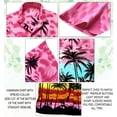 thumbnail image 6 of HAPPY BAY Men's Hawaiian Shirts Short Sleeve Button Down Shirt Mens Holiday Shirts Summer Beach Casual Aloha Tropical Shirts for Men Funny 4XL Island View, Pink, 6 of 6