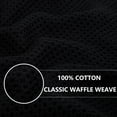 thumbnail image 6 of Ht Viik 100% Cotton Waffle Weave Kitchen Dish Cloths, Ultra Soft Absorbent Quick Drying Dish Towels, 12x12 Inches, 6-Pack, Black, 6 of 12
