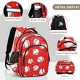 thumbnail image 4 of ALAZA Baseball on Red School Backpack Elementary Bag Bookbag Travel Rucksack, 4 of 6