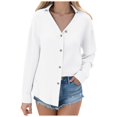 thumbnail image 3 of GEWSEY Long Sleeve Tops for Women 2025 Button Down Shirts Women Oxford Shirt Cotton Dress Shirts Collared Free Blouse Tops (White, XXL), 3 of 9