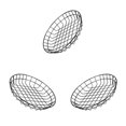 thumbnail image 1 of 3Pcs L Cestas de Comida Rápida de Metal Restaurante Que Sirve para Papas , Negro Sunnimix Cestas de servicio rápido, 1 of 8
