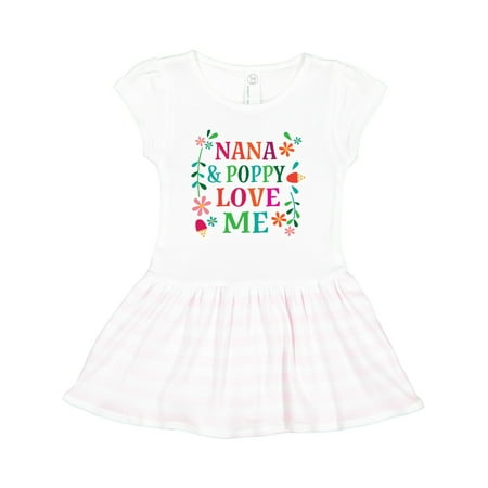 

Inktastic Nana and Poppy Love Me Gift Toddler Girl Dress
