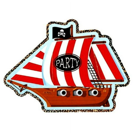 Pirate Party 'Jolly Roger' Invitations w/ Envelopes (8ct)