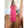 thumbnail image 3 of ZhiHiMeRi Casual Striped Maxi Dress for Women – Relaxed Summer T-Shirt Fit XL, 3 of 7