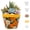 Orange, variant on 3D Puzzle Planter-Small Round 3D Puzzle Flower Pot with LED Lighting, Unique Home Decor Indoor Planter for Cactus, Succulent, Small Vegetation, Gift for Puzzle Lovers