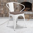 thumbnail image 2 of Bowery Hill Metal Dining Arm Chair in White, 2 of 7