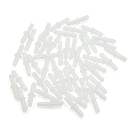 50pcs Clear Palstic Straight Airline Tubing Connector for Aquarium Tank ...