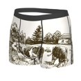 thumbnail image 2 of Daiia Cows Grazing On The Meadow Men's Underwear Boxer Briefs, Cotton Stretch Moisture-Wicking Underwear-Large, 2 of 9