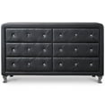 thumbnail image 3 of Baxton Studio Luminescence Commode Double 6 Tiroirs en Similicuir, 3 of 5