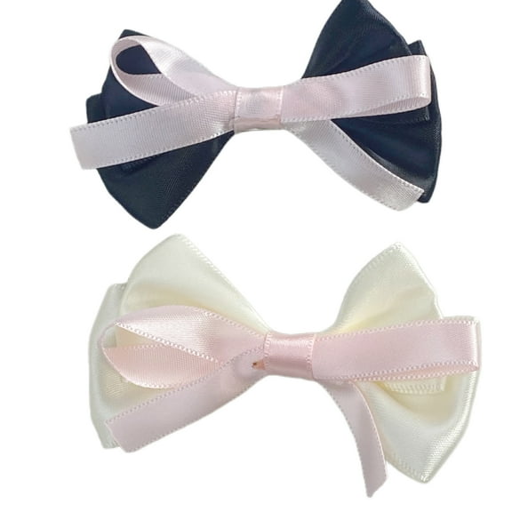 MRLESS 10-Pack Small Bow Hair Clips for Girls, Cute Ribbon Hair Accessories for Toddlers, Students, and Baby Girls on Special Occasions