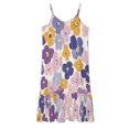 HANSHBDB Tiny Pansy Ditsy 309 Women's Maxi Summer Dress , Loose