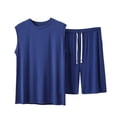 thumbnail image 2 of gbyLJF Men's 2 Piece Outfits Sets Sleeveless Tank Tops & Drawstring Shorts Sets Lightweight Breathable Sweatsuit Loungewear Sets, 2 of 5