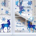 thumbnail image 3 of Etiqueta engomada azul del alce del copo de nieve de la Navidad para el partido Etiqueta engomada desprendible de la decoración de la ventana de cristal de la Navidad, 3 of 5