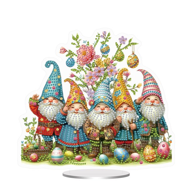 5D DIY Art Decoraciones Mesa Kit Adornos Escritorio Pascua Forma Especial Lindo Acrílico para Oficina en El