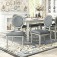 thumbnail image 3 of Furniture of America Carol Padded Wood Antique White and Gray Side Chairs (Set of 2), 3 of 9