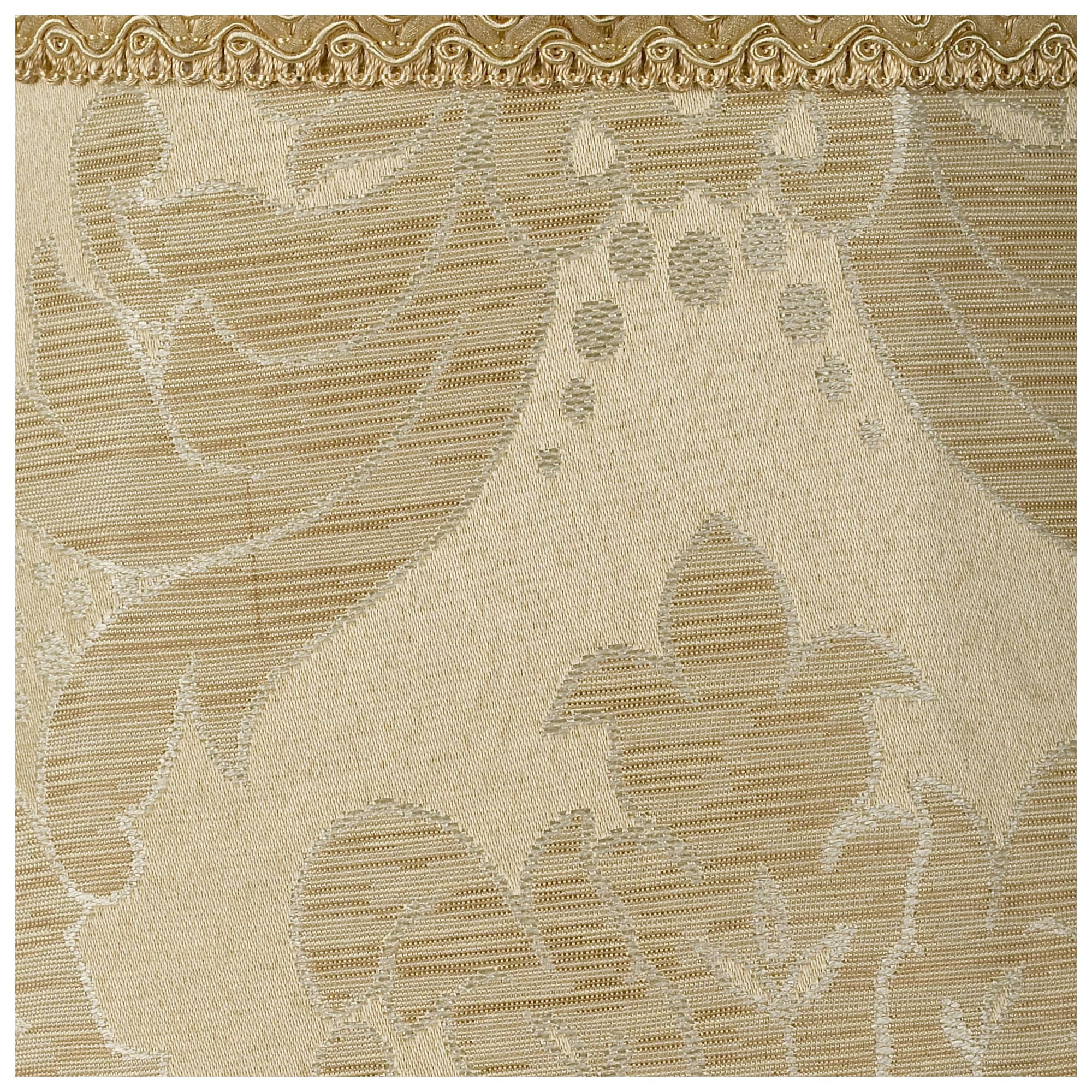 Springcrest Ivory Brocade Large Lamp Shade 10" Top x 17" Bottom x 11" High (Spider) Replacement with Harp and Finial