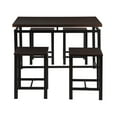 thumbnail image 4 of Dining Table Set for 4, 5 Piece Counter Height Dining Room Table Sets with Stools, Espresso Kitchen Table Set with Metal Frame/Wood Top for Home, Kitchen, Living Room, Restaurant, L889, 4 of 9