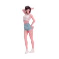 thumbnail image 2 of Figura femenina a escala 1/64, figura de resina realista para dioramas, modelo de , mini para decoración de escritorio, escena en miniatura., 2 of 9