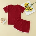 thumbnail image 6 of Toddler Kids Girls Outfit Sets Summer Sports T Shirt And Shorts Set Solid Clothing Sets Tracksuit Outfits For 3-4 Years, 6 of 6
