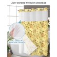 thumbnail image 4 of No Hook Shower Curtain with Snap in Liner,Watercolor Farm Insects Bees Waterproof Bath Curtain Double Layers with See Through Top Window,Yellow Bee Nests Hotel Shower Curtains 60x72in, 4 of 9