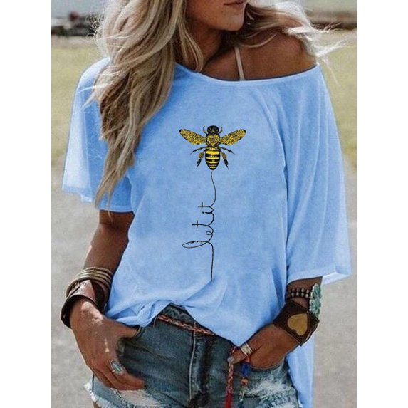 Women's Bee Kind Printed Dolman Sleeve Top Long Sleeve Shirts