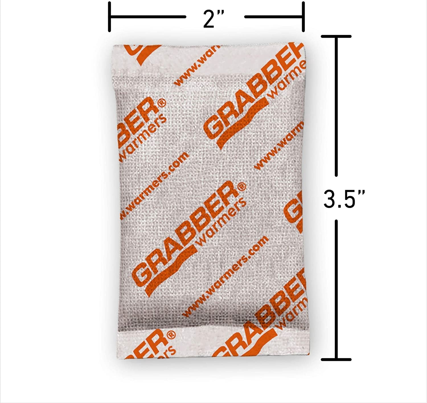 Grabber Hand Warmers - Long Lasting Natural Odorless Air Activated Warmers - Up to 10 Hours of Heat - 40 Pair , 3.5x2"