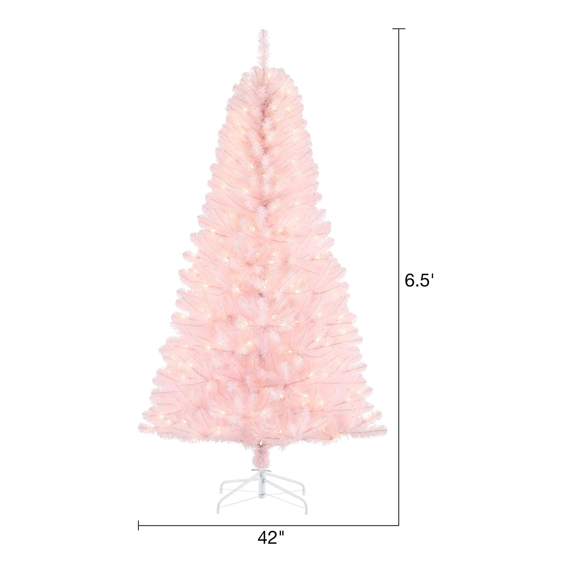 Buy Holiday Time 6.5-Foot Pre-Lit Pink Spruce Tree Online at Lowest ...