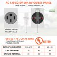 thumbnail image 3 of Caja de conexiones eléctricas WELLUCK RV Power Outlet 50A 125/250V, 3 of 7