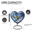 thumbnail image 3 of Yatskia Colorful Parrot Large Funeral Urn for Ashes for Women, Cremation Burial Urn for Human Ash, Small Memorial Urns for Human Ashes Adult Man, (Heart 8 Inch and 3 Inch), 3 of 8