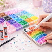Bedazzler Kit with Rhinestones, 3mm Flatback Gems & Glue Pen, Complete DIY Craft Set for Nails, Phone Cases, Clothes & Art