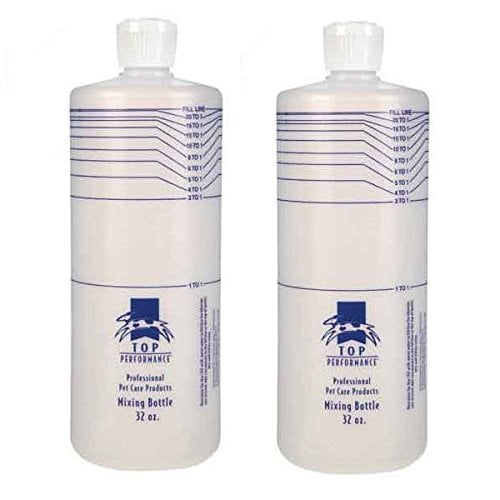 Mixing Bottle 32 Oz Marked Dilution Rates Pet Grooming Salon