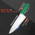 thumbnail image 3 of BOLEXINO 10 inch Japanese High Carbon Stainless Steel Chef Knife, Professional Sharp Wide Cook Knife with Non-Slip Ergonomic Handle, for Kitchen Home Restaurant (Green), 3 of 7