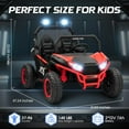 thumbnail image 5 of 24V 2-Seater Kids Ride on UTV Car with Remote Control(Red), 5 of 8