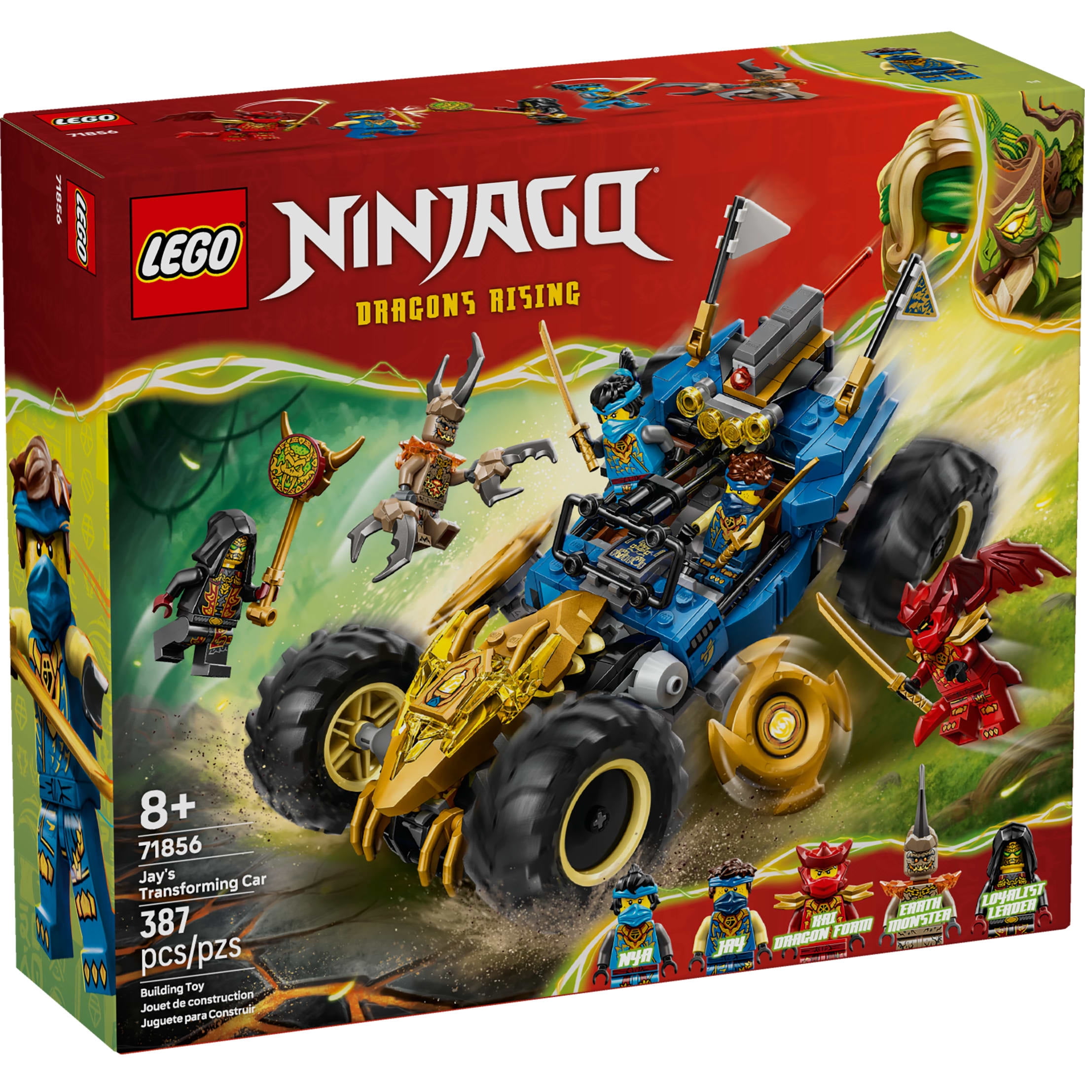 リアル 2 LEGO, NINJAGO Jay's Transforming Car, 71856, 387 Pieces - Walmart.com
