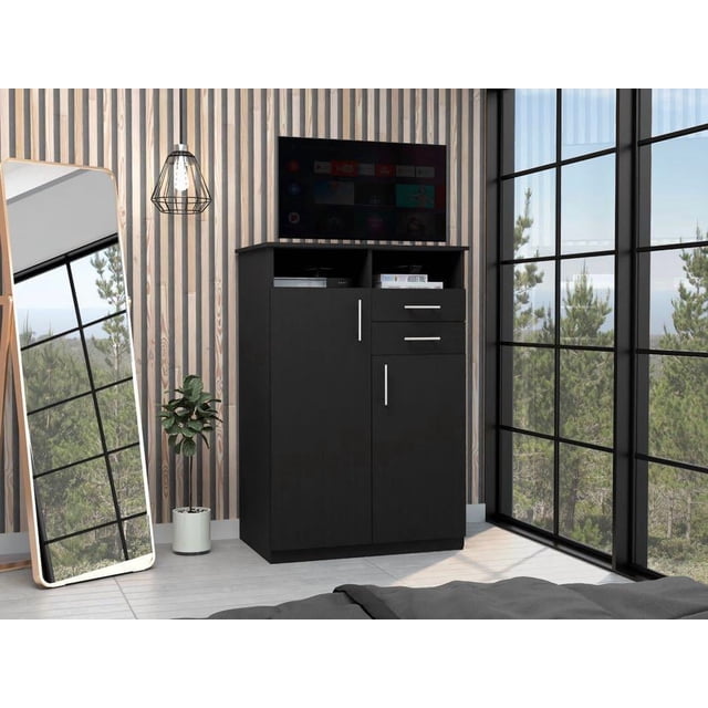 Closet Donat, Wengue, con Dos Cajones Virtual Muebles