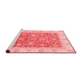 thumbnail image 2 of Ahgly Company Machine Washable Indoor Round Oriental Red Traditional Area Rugs, 7' Round, 2 of 4
