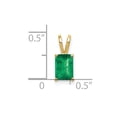 thumbnail image 2 of 14k Yellow Gold 7x5mm Emerald Cut Pendant Charm, 2 of 2