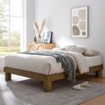thumbnail image 1 of Modway Runa Wood Full Platform Bed in French Oak, 1 of 10